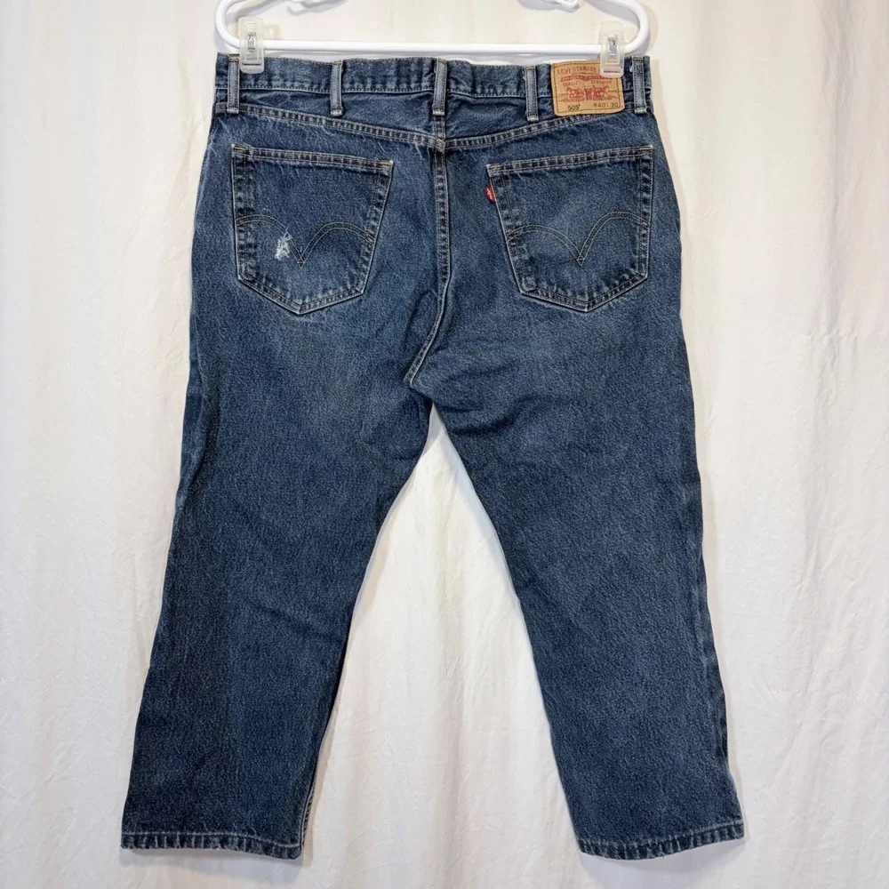 Levi's 505 Straight Fit Jeans Blue Denim 100% Cotton 40x30